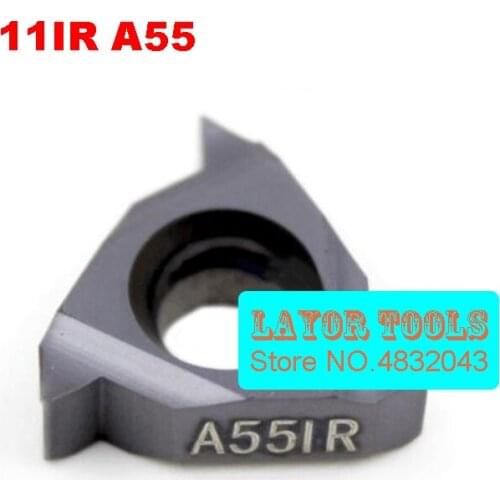 10 pcs 11 IR A 55 ,Indexable Tungsten Carbide Threading Lathe Inserts for Threaded Lathe Holder,thread turning tool holders