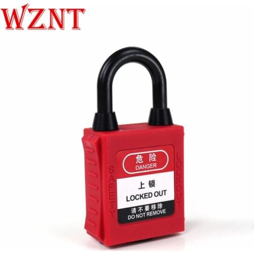 2PCS free shipping cost 25mm Nylon Shackle OEM Safety Lockout Padlocks