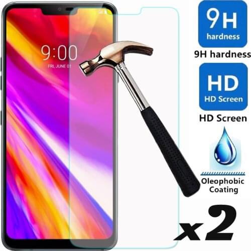 2psc/lot 9H Tempered Glass Screen Protector Ultra Thin Explosion-proof Front Protective Glass Films For LG G7 ThinQ / G7 G710EM