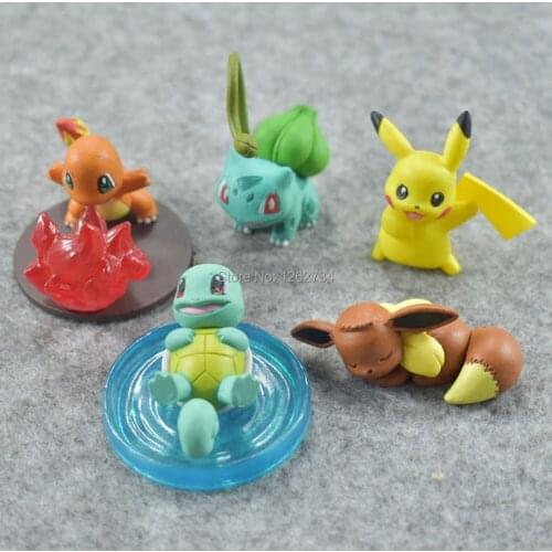 5 pcs 3-5CM Pik Eev Action Figure Retail