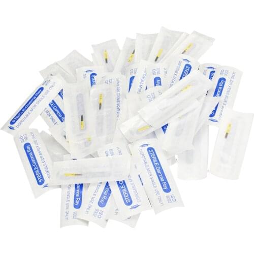 50pcs M2 Sterile Permanent Makeup Eyebrow Microblading Blade Tattoo Needles