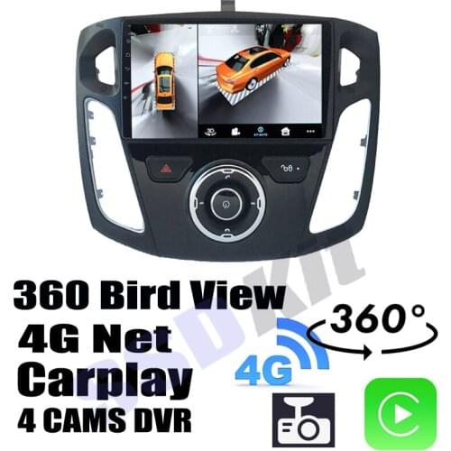 Car Audio Navigation GPS Carplay DVR 360 Birdview Around 4G Android System For Ford Focus C346 MK3 2011~2017