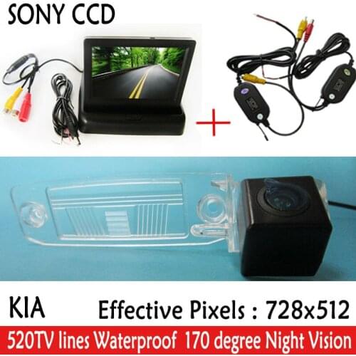 WIFI camera Auto Parking SONY HD CCD Car Rear View Camera With 4.3 inch Car Rearview Mirror Monitor For KIA Sportage R 2010-2014