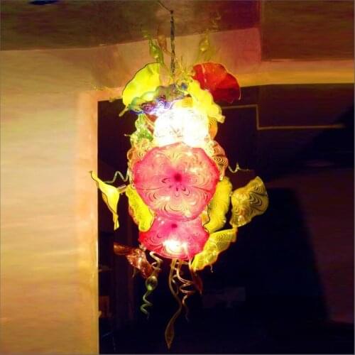 BGC Customized Blown Glass Plates Chandelier Art Designed Hanging Glass Lightings