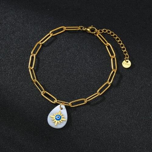 Stainless Steel Chain DIY Oval Chain Adjustable Bracelets Natural Freshwater Pearl Bracelet for Women Jewelry Bangles