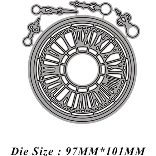 Clock Hollow Frame New Metal Cutting Dies for 2021 Scrapbooking Edge No Stamps Stencil Cuts Crafts Decoration Molds Cutter Paper