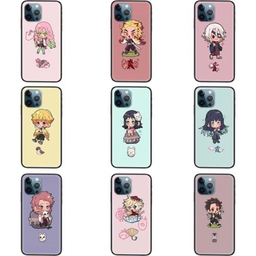 Demon Slayer Kawaii Anime Case For Apple Iphone 11 12 Pro 7 Xr X Xs Max 8 6 6s Plus 5 5s Se For Xiaomi Mi11 Mi 11 Pro Ultra