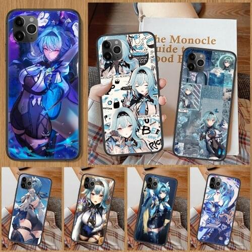 Genshin Impact eula Game Phone Case For iphone 5 5S SE 2 6 6S 7 8 11 12 Mini Plus X XS XR Pro Max black pretty Etui tpu bumper