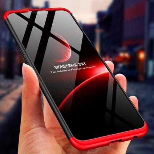 Oppo Real Me X 2 XT Cover RealmeX2 Case Colored 360 Protection Full Cover Hard Case for Oppo Realme XT Cover with Glass Film