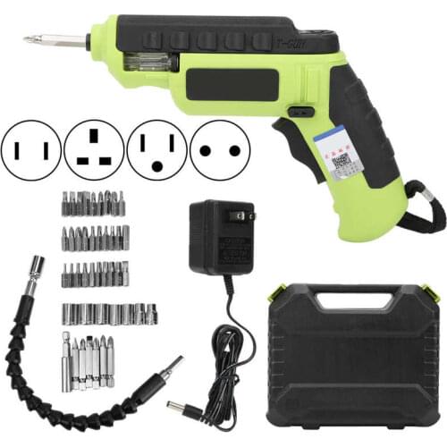 DC 3.7V Electric Screwdriver LED Cordless Drill Kit Pistol Type Charging Rechargeable Screw With 1500mAh Battery