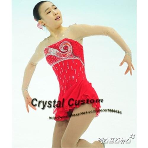 2016 Children Figure Skating Dress Fashion New Brand Vogue Figure Skating Competition Dress For Women DR3084