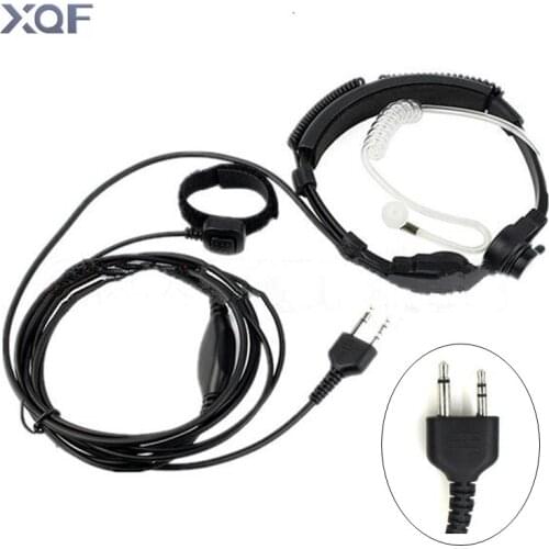 Flexible Throat Mic Microphone Covert Acoustic Tube Earpiece Headphone For Midland LXT210 LXT216 G6 G7 GXT550 GXT650 LXT80 Radio