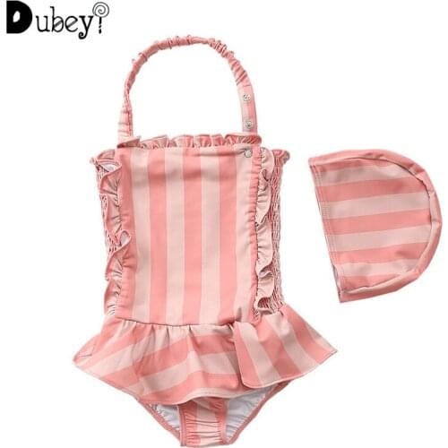 Girls Suspender Swim Striped Bodysuit Baby Girls Bath Tub Set Kids Swimwear for Girls Two Piece Outfits for Kids Girls
