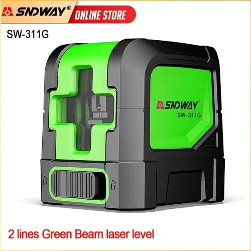 SNDWAY Laser Level 2 lines Green Red Beam Self Leveling Vertical Horizontal Cross Line 2 lines Laser Level
