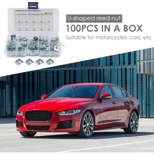 No.4 U Type Nuts Sufficient Enduring Ruggedness Car Interior Door Trim Panel Fastener Clip U Nuts 100pcs/set