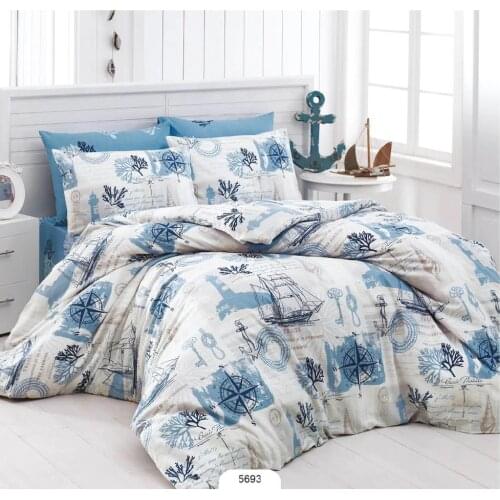 Single Duvet Cover Set 160x220 Size Made in Turkey 100% Cotton Easy to Iron Simple and Elegant Designs