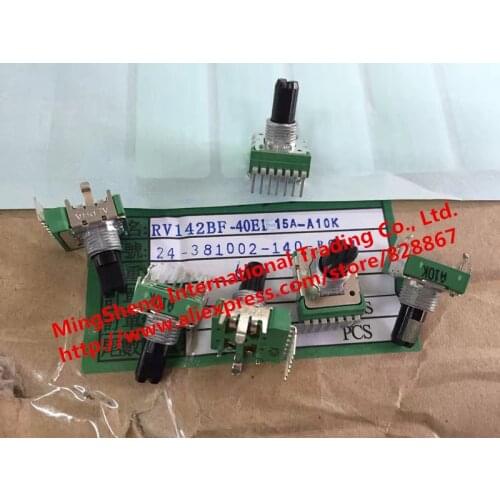 Original new 100% import 142 type vertical double potentiometer A10K 7pin handle with thread length 15MMF (SWITCH)