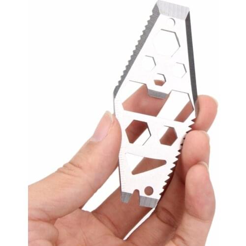 Outdoor EDC Multi-tool Hex Wrench Screwdriver Bottle Opener Ruler Portable Life Tool Self-Defense Weapons Hiking Accessories