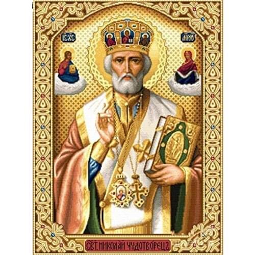 Region Orthodox Icon DIY Cross Stitch 11CT Embroidery Kits Needlework Craft Set Printed Canvas Cotton Thread Home Sale