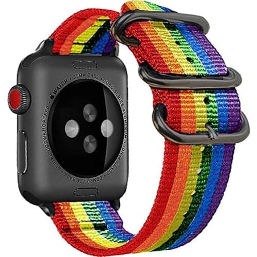 Nylon Band For Apple Watch 44mm 42mm 40mm 38mm Series 6/5/4/3/2/1 NATO Woven Nylon Strap For iWatch Straps Bracelet