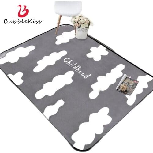 Bubble Kiss Non-Slip Nordic Style Carpet Pink Rug Cloud Pattern Carpet Modern Bedroom Decor Carpet Customize Baby Floor Mat Rug