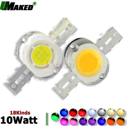 High Power 10W Round LED SMD COB Diode install Epistar 45mil Bulb Light chips White Red Blue Yellow Green For led lamp Spotlight