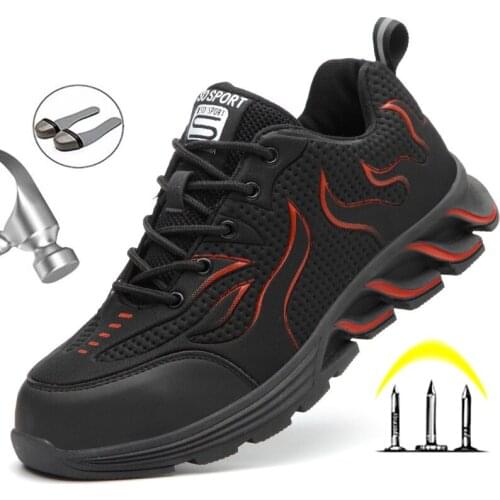 Comfortable Work Shoes Mens Work Boots Indestructible Safety Shoes Fashion Work Sneakers Male Security Boots Safety Footwear