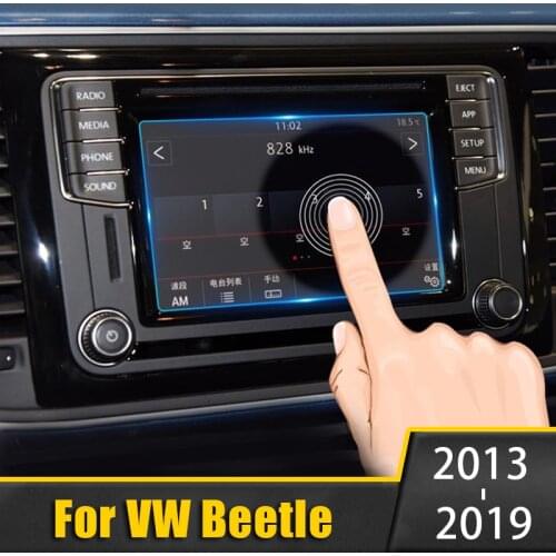 For Volkswagen VW Beetle 2013~2019 Tempered Glass Car Navigation Screen Protector LCD Touch Display Film protective Sticker