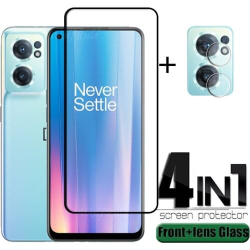 4-in-1 For Oneplus 9R Glass For Oneplus 9R Tempered Glass Full Gule Protective Film Screen Protector For Oneplus 9 R Lens Glass