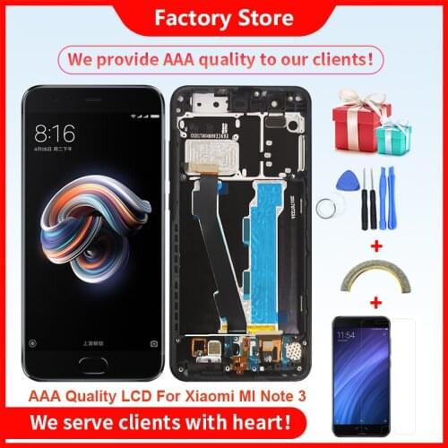 AAA Quality LCD With Frame For Xiaomi MI Note 3 LCD With Fingerprint Display Screen For Xiaomi MI Note 3 LCD Screen Display