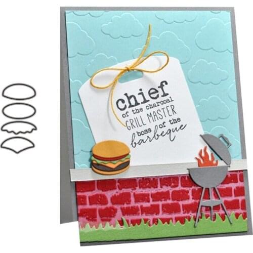 CH hamburger Stencil Metal Cutting Dies For Scrapbooking Practice Hands-on DIY Album Card Handmade Tools