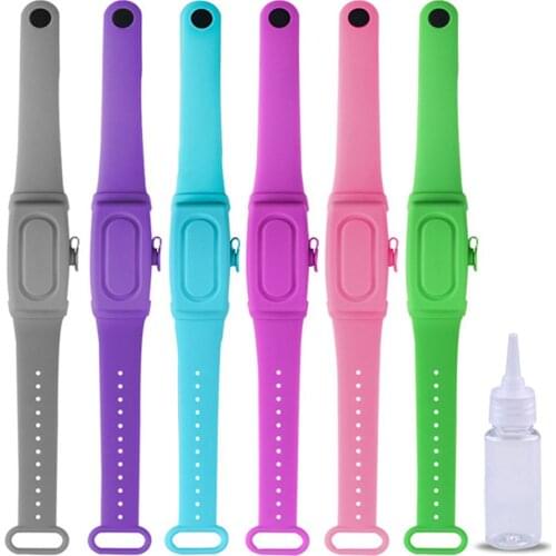 Wristbands Hand Sanitizer Dispensing Portable Bracelet Wristband Hand Dispenser Outdoor Wearable Hand Sanitizer Dispenser Pumps
