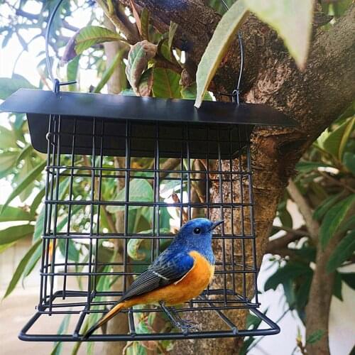 Hot Sale! Outdoor Wild Bird Feeder Can Be Hung Metal Washable Wild Bird Feeder Garden Wrought Iron Ornaments