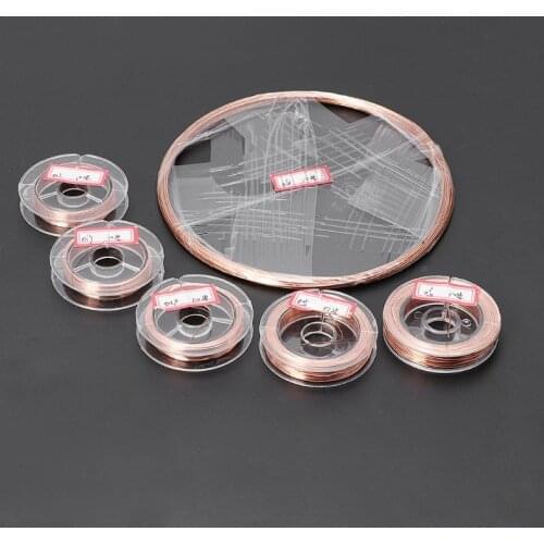 10 Meters T2 Copper Wire Line 0.2/0.3/0.4/0.5/0.6/0.8mm Diameter DIY Materials 8.28