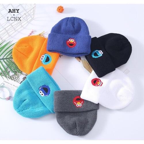 Fashion Winter Baby Hat Cute Cartoon Frog Embroidered Kids Knitted Autumn Warm Knitting Hats Toddler Boys Girls Beanie Hat