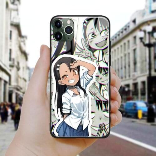 Please don't bully me nagatoro anime Soft Silicone Glass Phone Case Cover For iPhone SE 6 6s 7 8 Plus X XR XS 11 12 Mini Pro Max