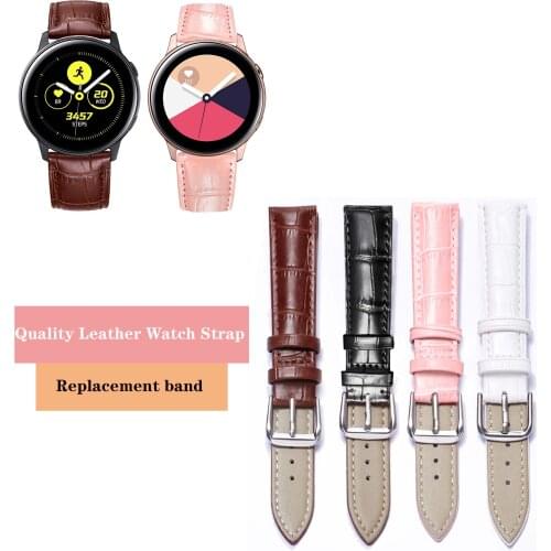 Quality Leather Watch Band Strap for Samsung Galaxy Watch Active 2 for Watch3 41mm/ Watch 42mm Replacement band 20mm 22mm