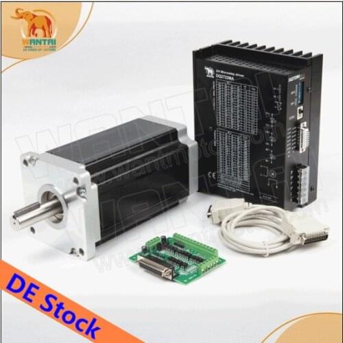 5-7day time shipment No tariff! Wantai 1Axis Nema42 Stepper Motor 3256oz-in 6.8A 4-Lead+Driver DQ2722MA CNC Engraving Machine