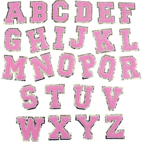 1PCS New Sequin Embroidered English Letter Patches For Jackets Clothing Logo Decoration Stripe patch DIY Iron On Patches