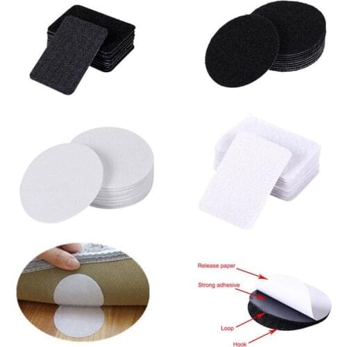 10 Pairs/lot Strong Self adhesive Hook and Loop Fastener Tape Double-sided Sticker Velcros For Bed Sheet Sofa Mat Carpet