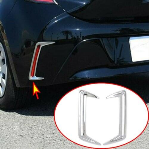 2pcs For Toyota Corolla Hatchback 2019-2021 ABS Chrome Rear Fog Light Lamp Cover Trim Car Styling Accessories