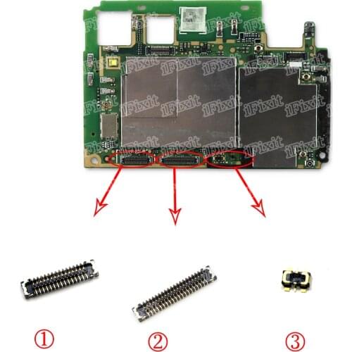 2pcs/lot Power On/Off Volume Camera Button Key Flex Connector battery LCD FPC Screen Connector For SONY Xperia M4 Aqua