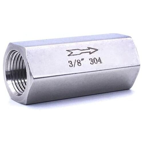2PCS1/8" 1/4" 3/8" 1/2" Check Valve BSP Female Air Check Valve Nickel-Plated One Way Non Return Valve For Boiler Pressure Vessel