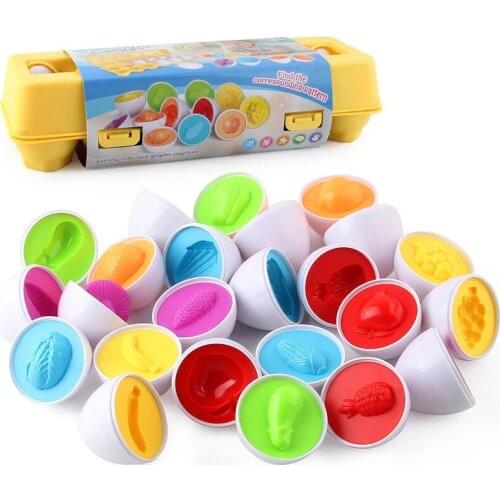 2020 Puzzle Skills Study Toys Matching Eggs Exercise Shape Sorting & Color Recognition Toys for Kids
