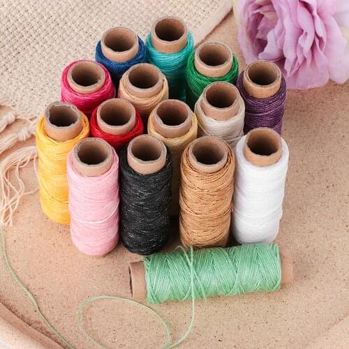 30m/Roll Multicolor Waxed Thread Hand Stitching Sewing Line Cotton Cord String Strap DIY Handicraft Tool For Leather Clothes Hot