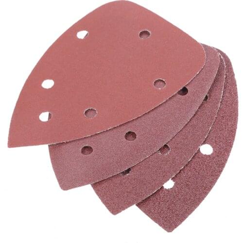 40/70pcs Self-adhesive Sandpaper 6 Holes 140*98 Sander Sand Paper Hook Loop Sandpaper Disc Abrasive Tools For Polishing Grit