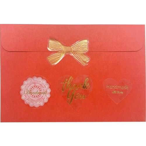 80pcs/lot Lovely Thank you Hot Stamping Transparent Labels Seal Sticker DIY Self-Adhesive Gift Sticker