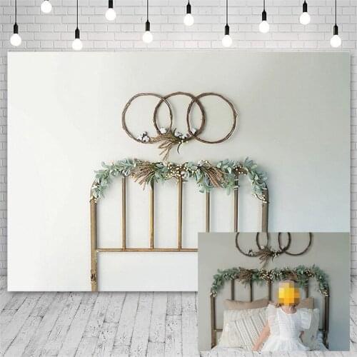 Avezano Backdrop Spring Wreath Green Leaf Children Photography Backgrounds For Photo Studio Photozone Photocall photoshoot props