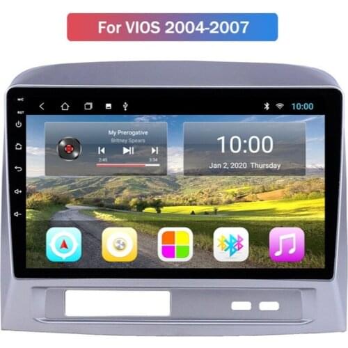 Android 10.0 System Quard Core 2G+32G WIFI HD 1024*600 Car GPS Nagavition For TOYOTA VIOS 2004-2007 Audio Multimedia Player