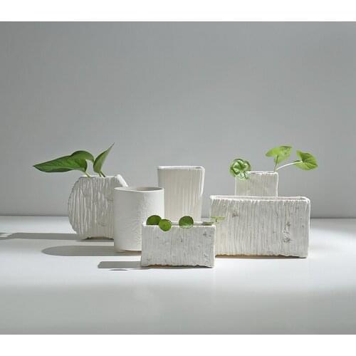 White Ceramic Vase Home Decor Hydroponics With Simple Plain Heat Home Furnishing Modern Table Decoration декор для дома вазы